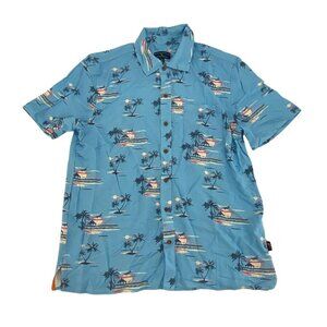 Margaritaville Men's Short Sleeve Shirt: Topical Print | Button-Up | Medium *NEW